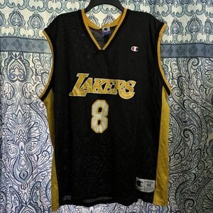 Vintage Champion Kobe Bryant Los Angeles Lakers #8 Black Alternate Jersey 48 XL